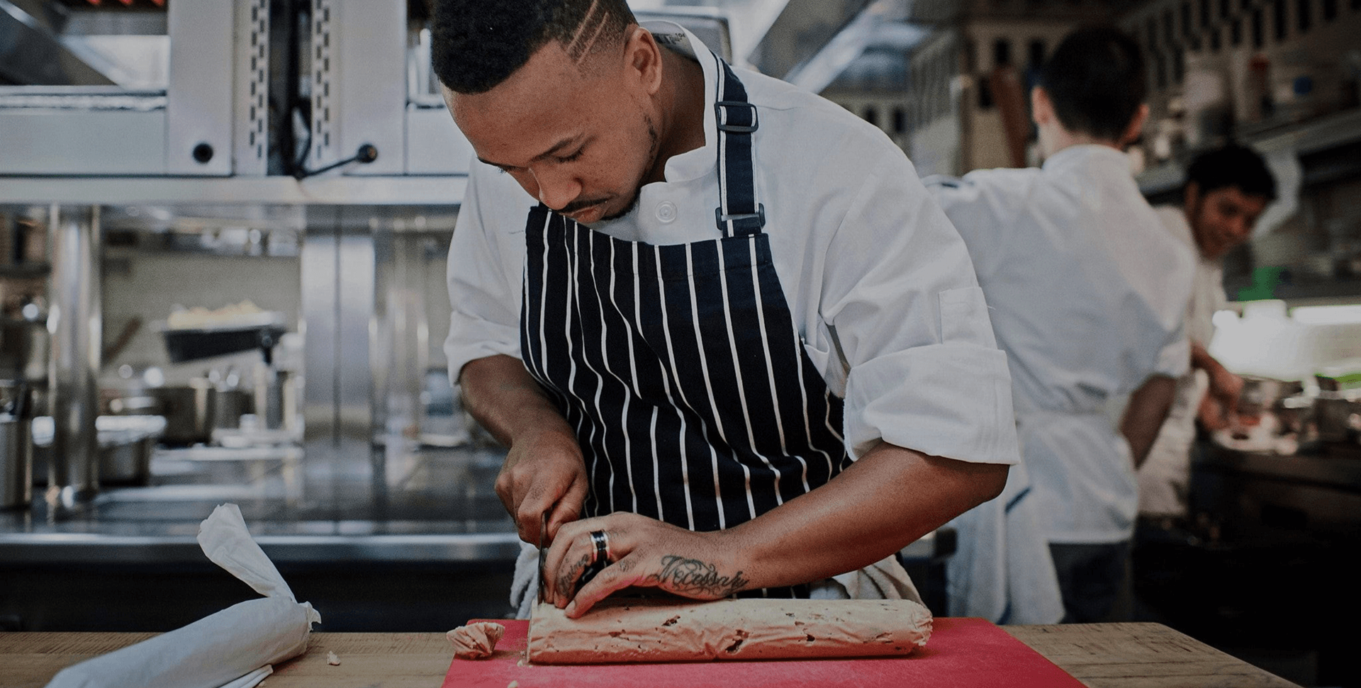 tc3 student working in restaurant kitchen