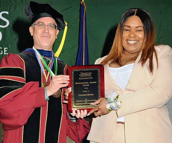 Provost Reifenheiser and Distinguished Alum Barnes