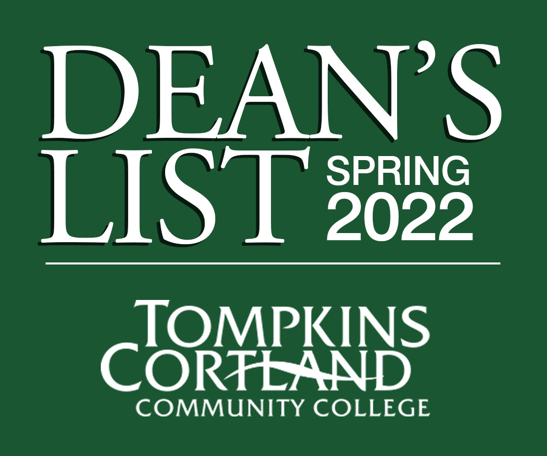 Spring 2022 Dean's List Announced Tompkins Cortland Community College