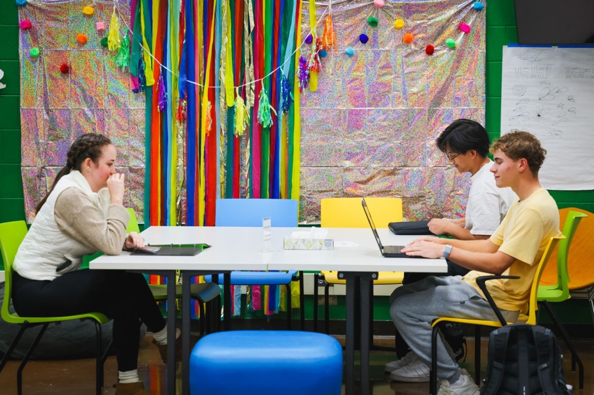 Students studying in the Best Life Lounge