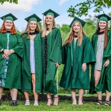 2024 CollegeNow Graduates from Afton High School in cap and gown