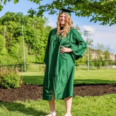 2024 CollegeNow Graduate from Cincinnatus High School in cap and gown