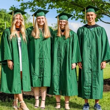 2024 CollegeNow Graduates from Waverly High School in cap and gown